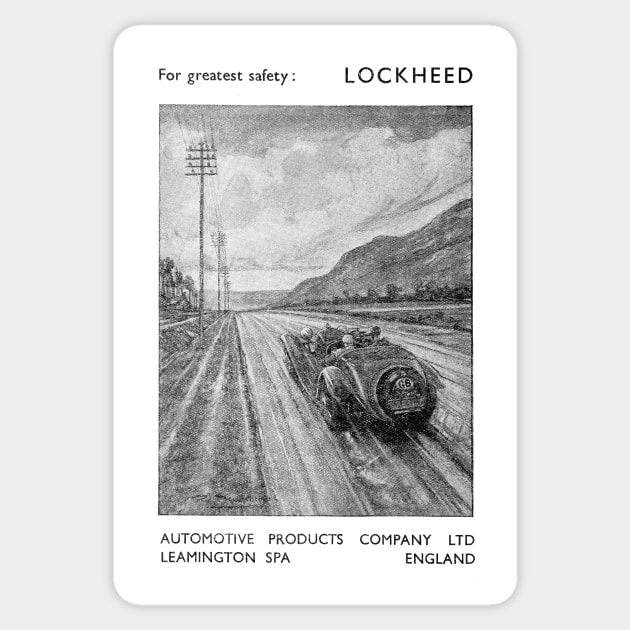 Lockheed Automotive Products Company - 1939 Vintage Advert Sticker by BASlade93